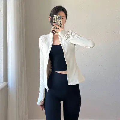 Damen-Sportjacke mit Fleecefutter, Langarm, schnelltrocknend - 3