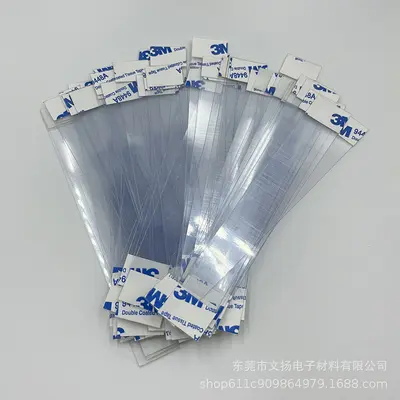 Yapışkanlı PVC fiyat etiketi asma bandı, süpermarket için şeffaf kart tutucu