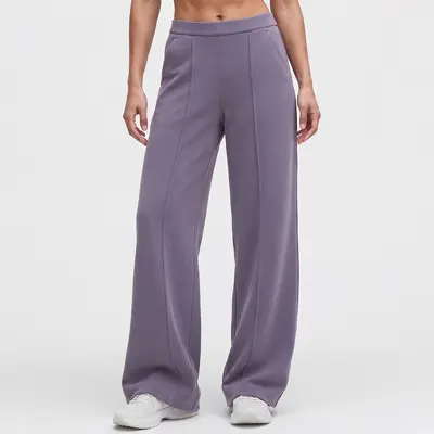 Damen Yoga-Hose weites Bein mit Fleece-Futter und hohem Bund - 8