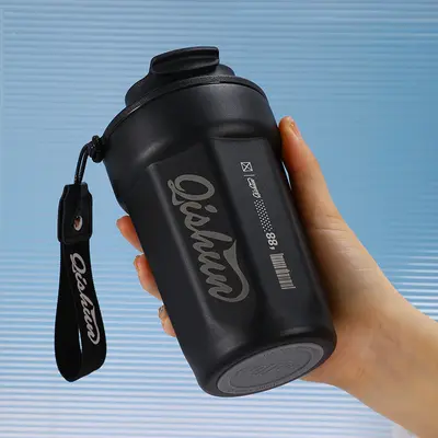 Hochwertige 316er Edelstahl-Thermoskanne, achteckige Kaffeetasse, tragbar mit Seil, Werbeartikel für den Außenbereich, kundenspezifisches Trinkglas - 12