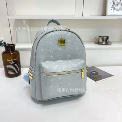 Printed Unisex Backpack with Metal Studs for Travel and School - 11