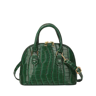 Women's Crocodile Pattern Shell Shoulder Bag, Korean Style Crossbody - 8