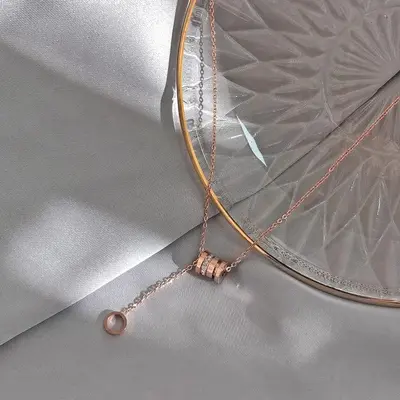 Titanium steel luxury necklace for women, stainless