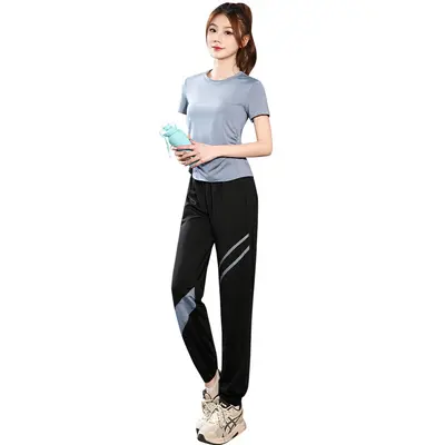 Professional Gym Yoga Wear for Women Quick-Dry Clothing 2025 New Fitness Wear Loose Sports Set Mesh Cover-Up Blouse