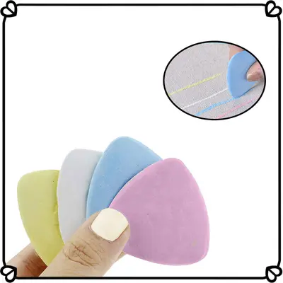 Colored Tailor's Chalk for Fabric Marking, Plastic Box