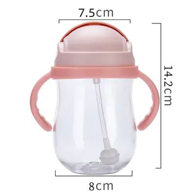 Tritan-Kinderlernbecher mit Strohhalm, 300 ml - 8