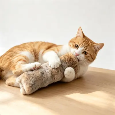 Gerçek tavşan kılı kedi oyuncağı, kedi nanesi, 5 parça