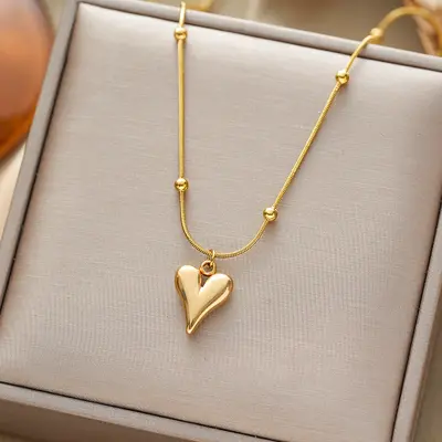 Cross-border Hot Sale Elegant and Personalized Women's Pure Titanium Steel Necklace with Electrolysis 18K Gold Clavicle Chain Necklace Jewelry Fadeless - 13