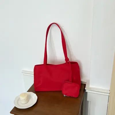 Elegante kleine Damen-Schultertasche im koreanischen Stil, einfarbig - 10
