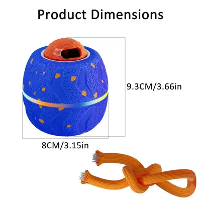 Smart Rechargeable Gravity Bouncing Dog Ball, ETPI Material, Cat and Dog Toy - 3
