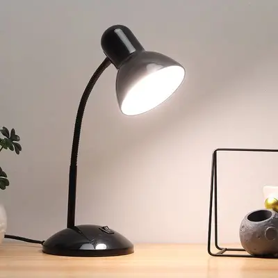 Metal Table Lamp with E27 Socket and Push Button Switch
