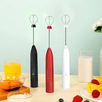Elektrischer kabelloser automatischer Handmixer für Sahne, Eier, Kuchenteig, Kaffee und Milchschaum – Mini manueller Milchaufschäumer