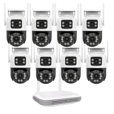 4 kanal WiFi kamerası kiti, 8MP, su geçirmez, gece görüşü - 2
