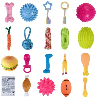 Squeaky Dog Chew Toy for Teeth Cleaning, Durable, Small and Large Breeds - 1