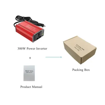300W Araç İnvertörü 12V'dan 110V/220V'a DC-AC Güç Dönüştürücü - 5