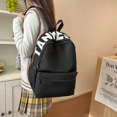 Women's Backpack with Printed Letter Pattern, Large Capacity School and Casual Backpack - 4