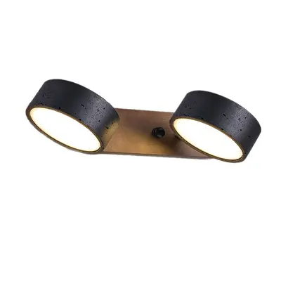 Fransız vintage tarzı sarı mermer desenli LED duvar lambası, koridor ve makyaj masası için
