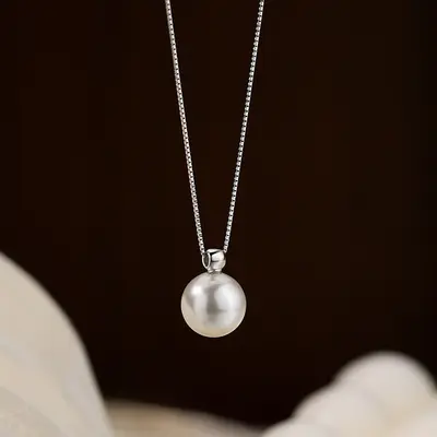 925er Silber-Perlenkette, eleganter Luxusstil