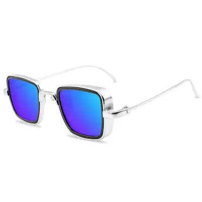 Retro-Herrensonnenbrille mit eckigem Metallrahmen, Modell 2026 - 6