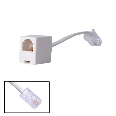 RJ45 - RJ11 Ağ-Telefon Adaptörü, 8P8C'den 6P4C'ye Dönüştürücü Konektör