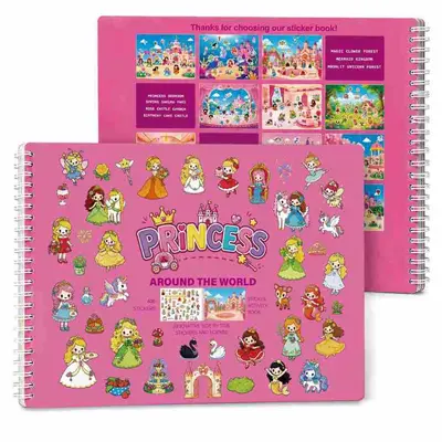 Kinder-Stickerbuch mit Cartoon-Tieren, wiederverwendbar - 10