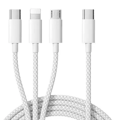 USB-C 3-in-1 Braided Charging Cable for Car