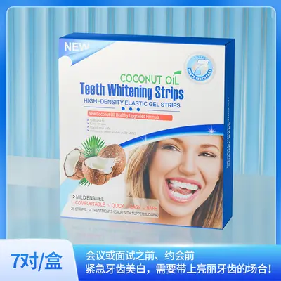 Coconut Oil 3D Teeth Whitening Strips, High-Density, High-Adhesion - 6