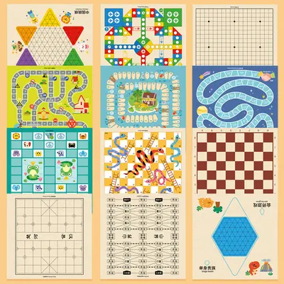Cross-border wooden multifunctional indoor game chess flying chess adult interactive table game gift children's toy puzzle