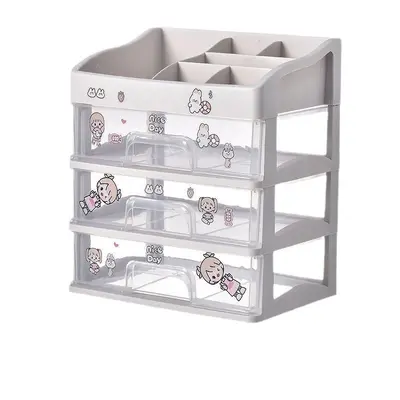 Cosmetic Storage Box Desktop Cosmetic Drawer Organizer Plastic Storage Rack Large Clear Dressing Table Jewelry Box