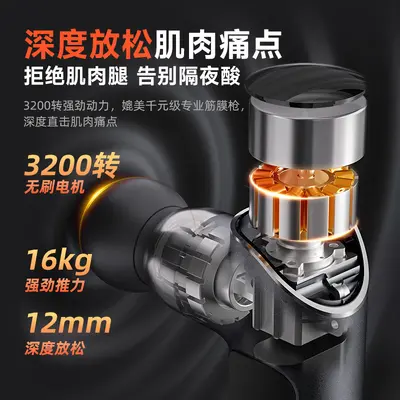 Professional Massage Gun with Hot and Cold Compress, Brushless Motor, Mini - 5