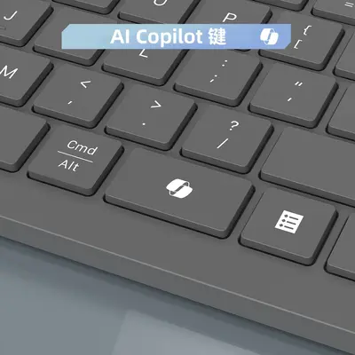 Bluetooth Çift Modlu Ultra-ince Ofis Klavyesi AI Fonksiyon Tuşlu Şarj Edilebilir Tablet Kablosuz Sessiz İş Klavyesi