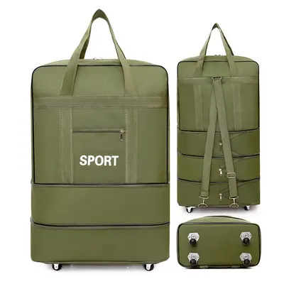 Foldable travel luggage with wheels, 158L capacity - 13