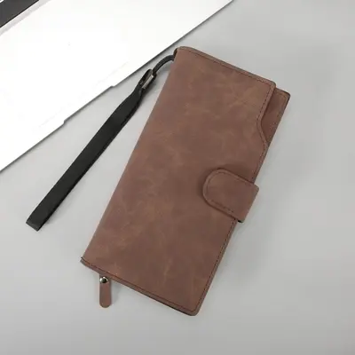 Men's Long Zip Large-Capacity Wallet, Clutch Style - 8