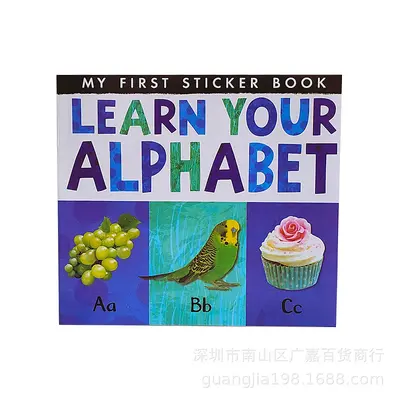 贴纸书儿童益智英文专注力亲子益智游戏互动贴纸认知场景贴画本
