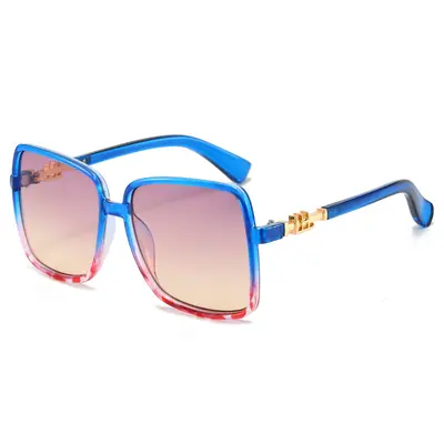 Damen-Sonnenbrille, großer Rahmen, bunt dekorativ - 11