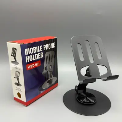 Rotatable Alloy Phone Holder, Desktop Live Streaming Stand, Foldable Universal Tablet Stan - 10