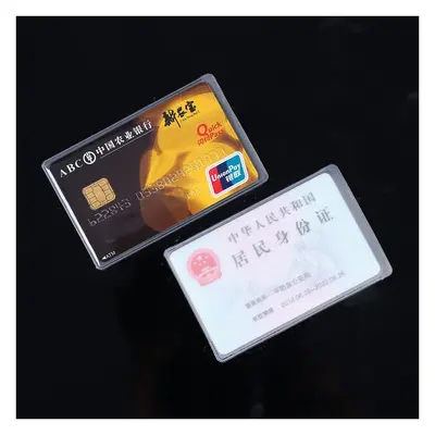 Transparent PVC ID Card Holder and Bank Card Holder, Logo Printing Available