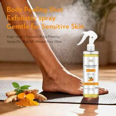 Kojik Asit Zerdeçal Vücut Spreyi, Peeling ve Cilt Tonu Aydınlatıcı - 5