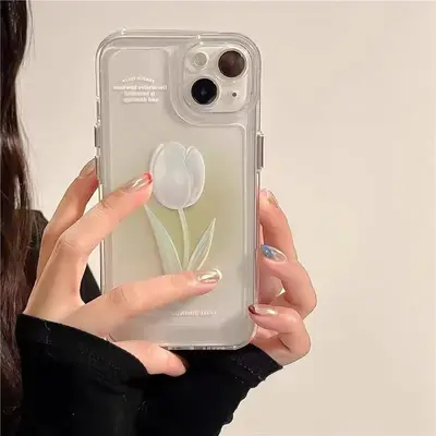 iPhone 17 Pro Max telefon kılıfına uygun sanatsal çiçek desenli boyama, sınır ötesi Apple 16 yeni model 14 Pro Japon/Kore 13/15 - 8