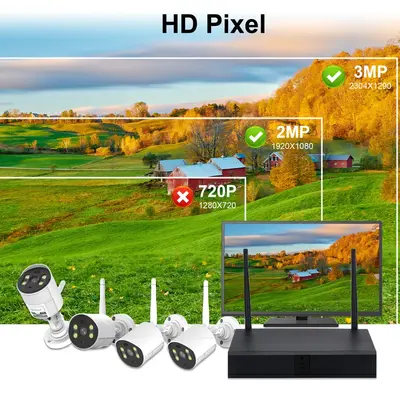 NVR sabit disk video kaydedici icsee kablosuz HD kamera su geçirmez