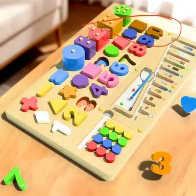 Montessori Wooden Smart Board, Educational Toy for Ages 0-3 - 7