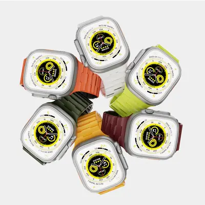 Hermes-Pattern Silicone Magnetic Strap for Apple Watch 4-9 and S10