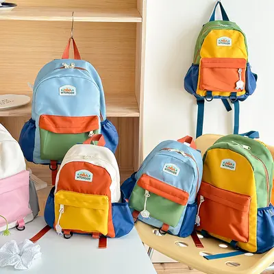 Children's Backpack, Colorblock Design, Kindergarten, Lightweight - 5