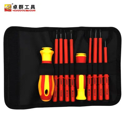 Insulated screwdriver set, electrician, multifunctional - 8