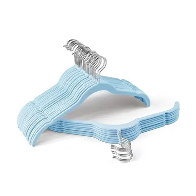 Women's Flocked Plastic Dress Hanger, Non-Slip and Seamless - 13