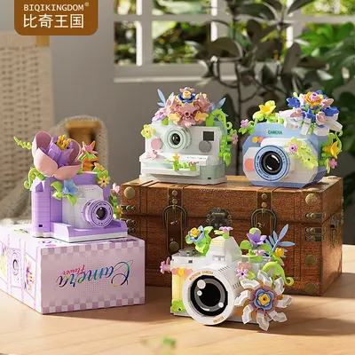 Flower Building Block Set, Instant Camera Model, Educational Toy for Children - 3