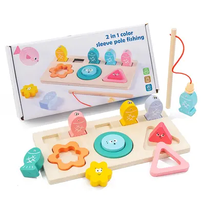 Wooden Shape and Color Board, Early Education Toy - 8