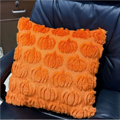 In Stock Halloween Pumpkin Pillow Cover Double-Color Quilted Sofa Cushion Cross-Border Recommended Home Textile Holiday Party Decoration - 6