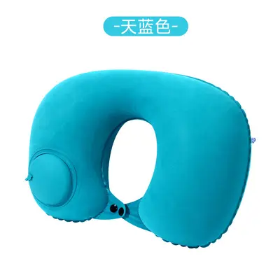 Inflatable U-Shaped Travel Pillow Portable Neck Support - 7