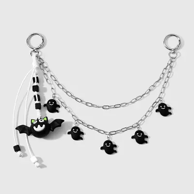 Y2K Gotik Halloween Çanta Kolyesi, DIY Balkabağı ve Kuru Kafa - 9